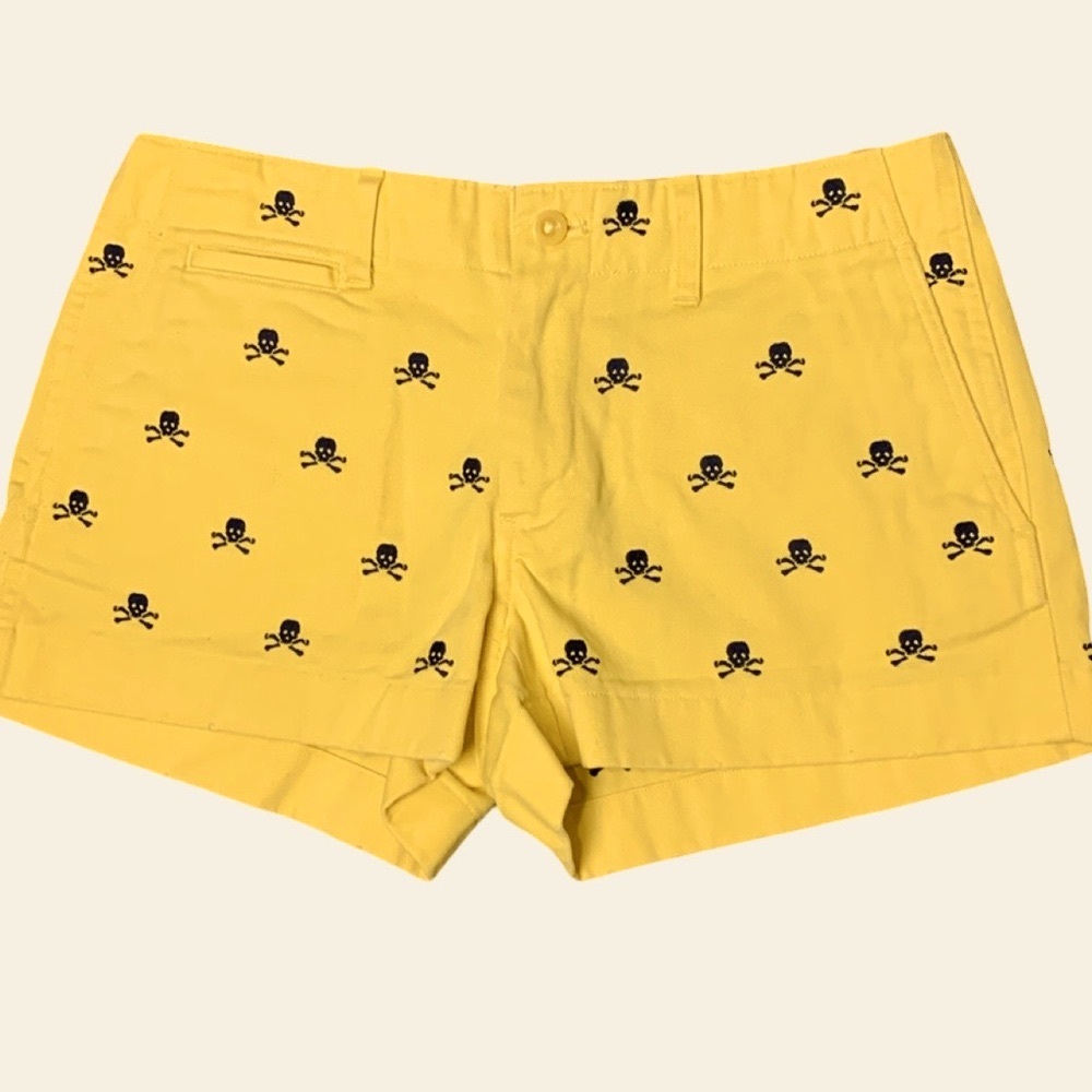 Ralph Lauren Rugby yellow Skull Embroidered Women’s Shorts